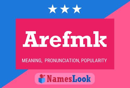 Arefmk Name Poster