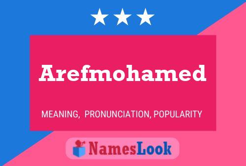 Arefmohamed Name Poster