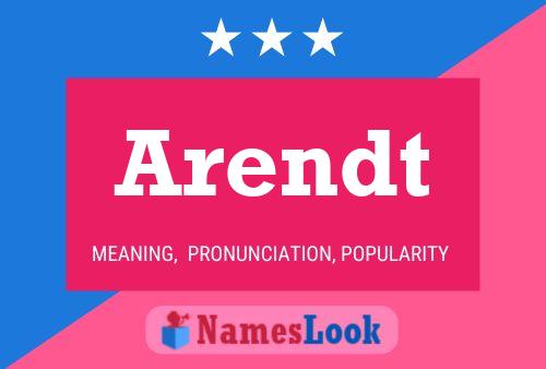 Arendt Name Poster