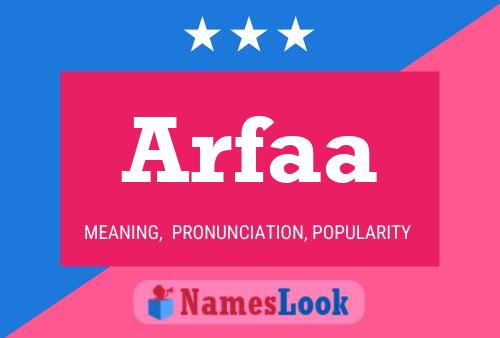 Arfaa Name Poster