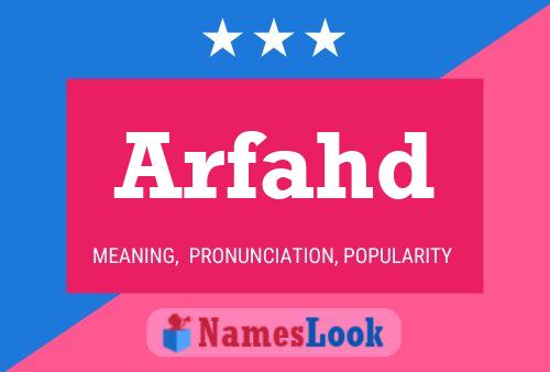 Arfahd Name Poster