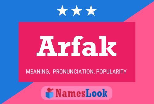 Arfak Name Poster