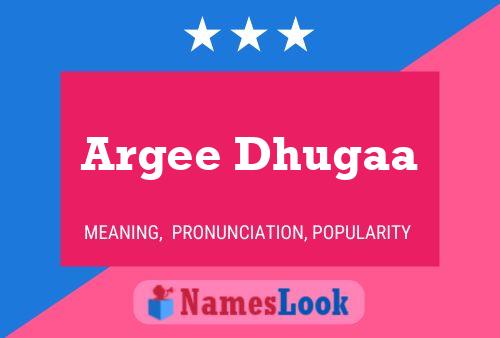 Argee Dhugaa Name Poster