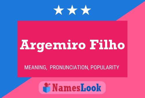 Argemiro Filho Name Poster