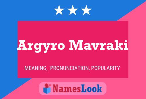 Argyro Mavraki Name Poster