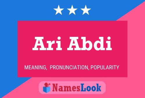 Ari Abdi Name Poster