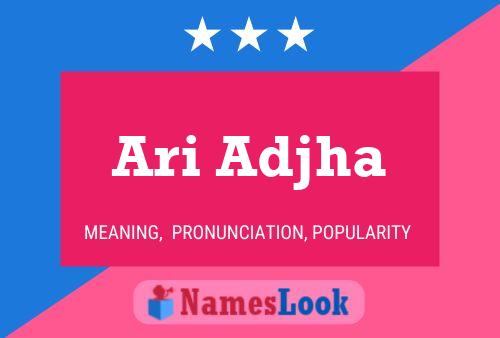 Ari Adjha Name Poster