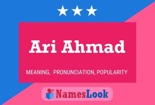 Ari Ahmad Name Poster