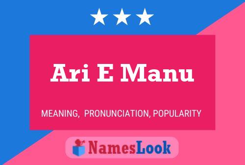 Ari E Manu Name Poster