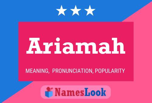 Ariamah Name Poster