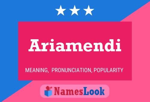 Ariamendi Name Poster