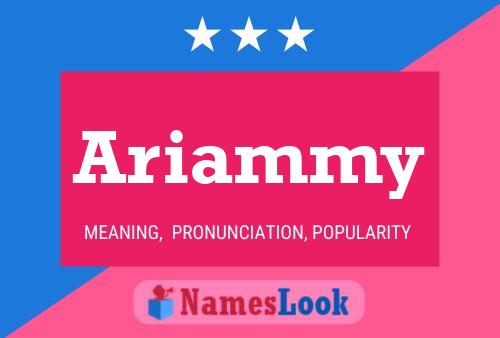 Ariammy Name Poster