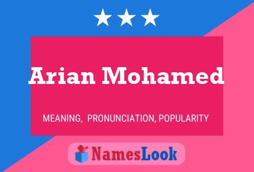 Arian Mohamed Name Poster