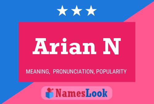 Arian N Name Poster