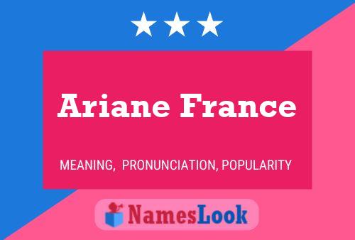 Ariane France Name Poster