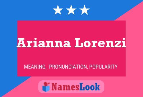 Arianna Lorenzi Name Poster