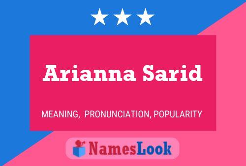 Arianna Sarid Name Poster