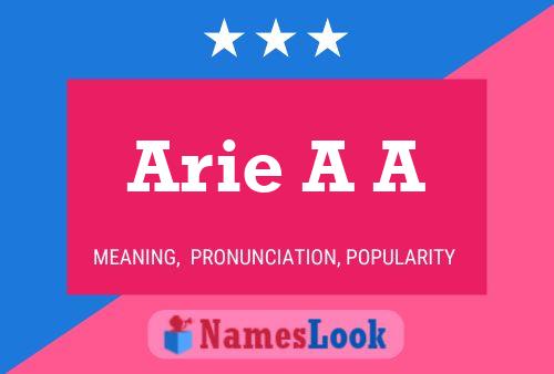 Arie A A Name Poster