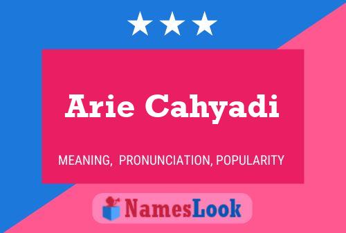 Arie Cahyadi Name Poster