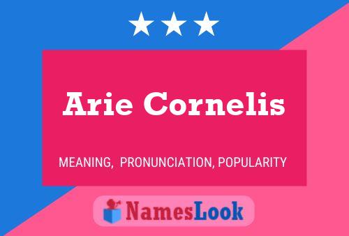 Arie Cornelis Name Poster