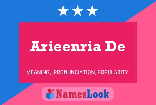 Arieenria De Name Poster