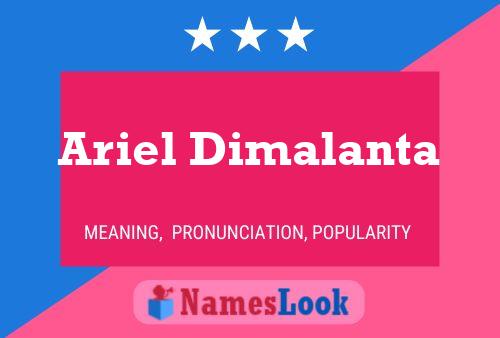 Ariel Dimalanta Name Poster