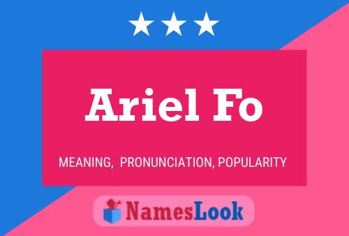 Ariel Fo Name Poster