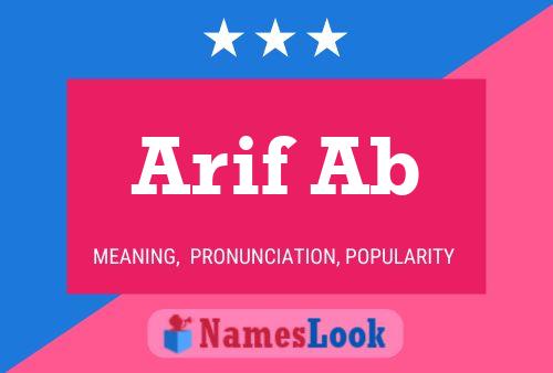 Arif Ab Name Poster