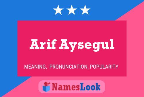 Arif Aysegul Name Poster