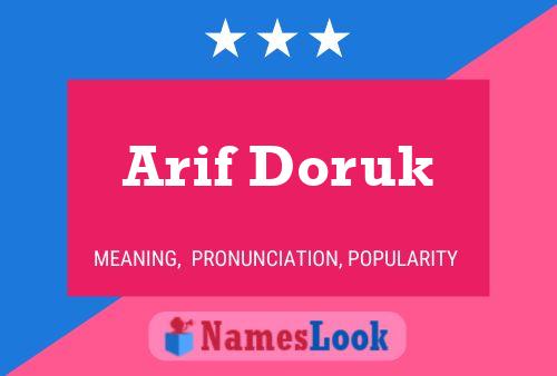 Arif Doruk Name Poster