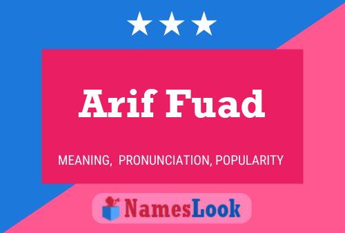 Arif Fuad Name Poster