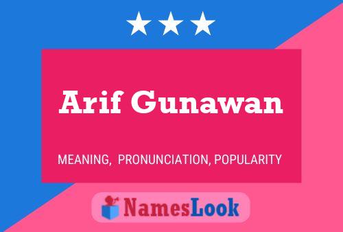 Arif Gunawan Name Poster