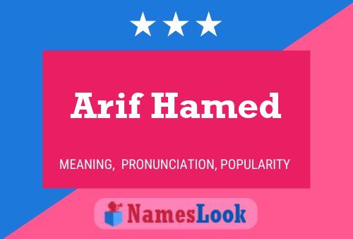 Arif Hamed Name Poster