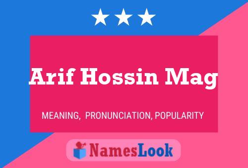 Arif Hossin Mag Name Poster