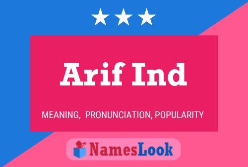 Arif Ind Name Poster