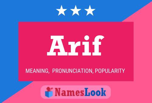 Arif Name Poster