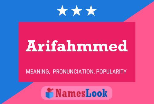 Arifahmmed Name Poster