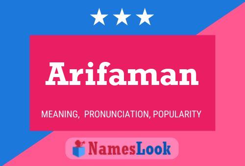 Arifaman Name Poster