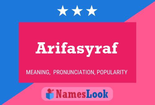 Arifasyraf Name Poster