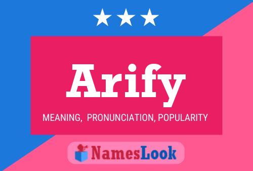 Arify Name Poster