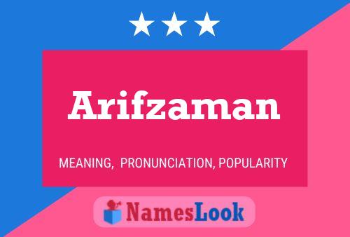 Arifzaman Name Poster