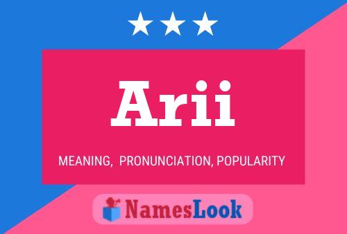 Arii Name Poster