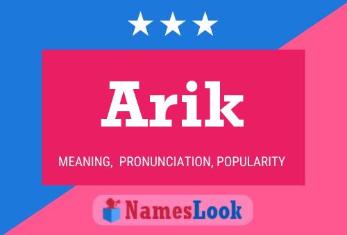 Arik Name Poster