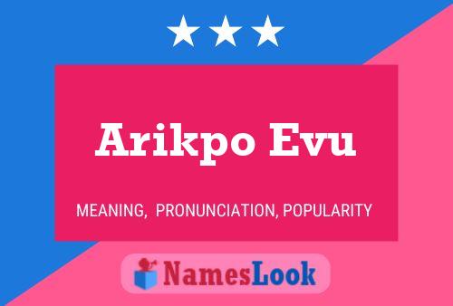 Arikpo Evu Name Poster