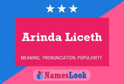 Arinda Liceth Name Poster