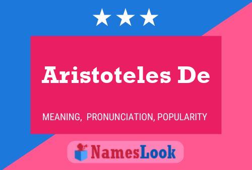 Aristoteles De Name Poster