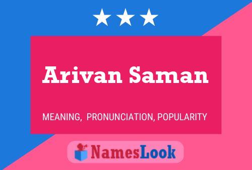 Arivan Saman Name Poster