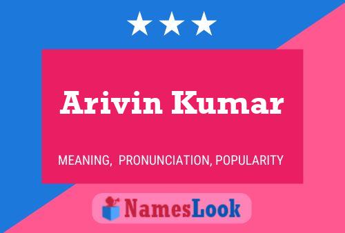 Arivin Kumar Name Poster