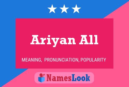 Ariyan All Name Poster