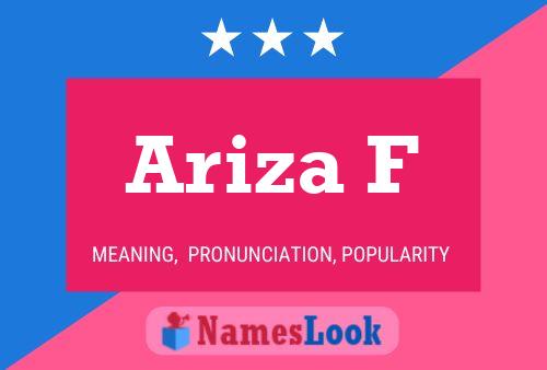 Ariza F Name Poster